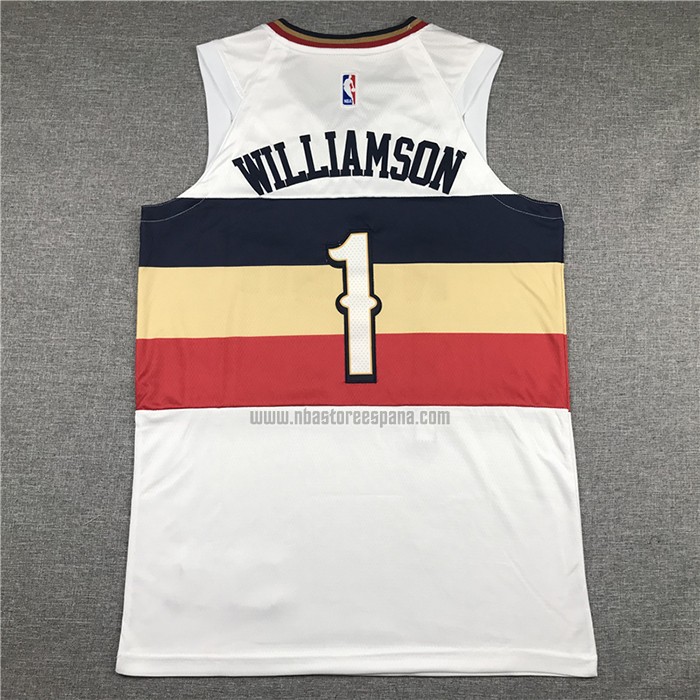 Camiseta New Orleans Pelicans Zion Williamson NO 1 Earned 2019-20 Blanco